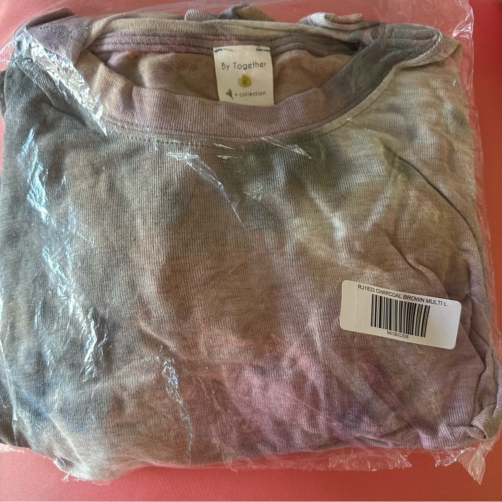 By Together Soft Tie Dye French Terry Pullover | Relaxed Fit Lounge Sweatshirt - Picture 9 of 9